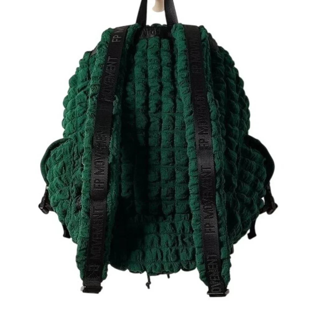 Free People Pucker Up Backpack Forest Green NWT - Picture 2 of 5